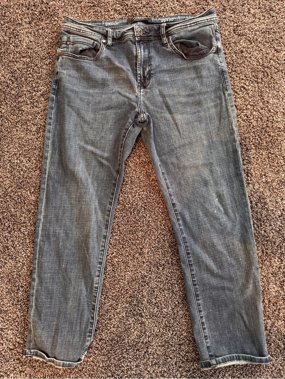 Liverpool Men's Straight Fit Jeans, 36x30